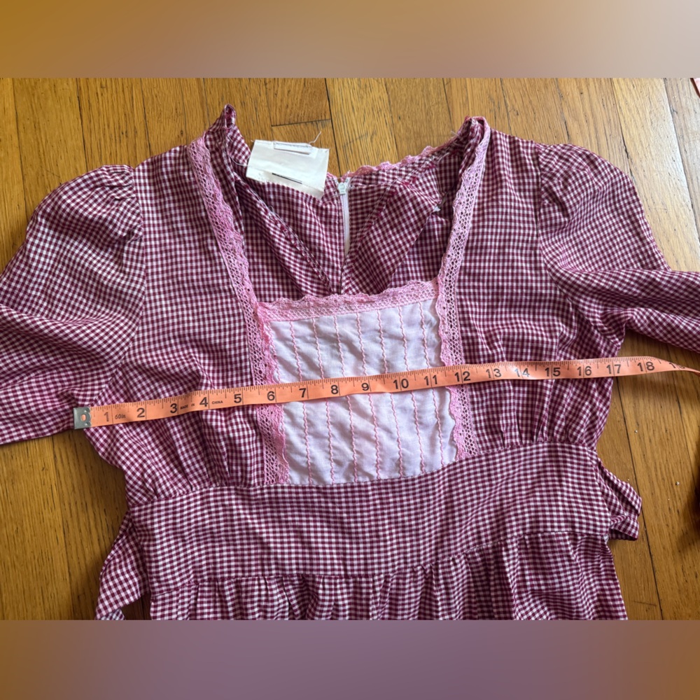 70s Vintage Gingham Gunne Sax Prairie Dress - Picture 6 of 6